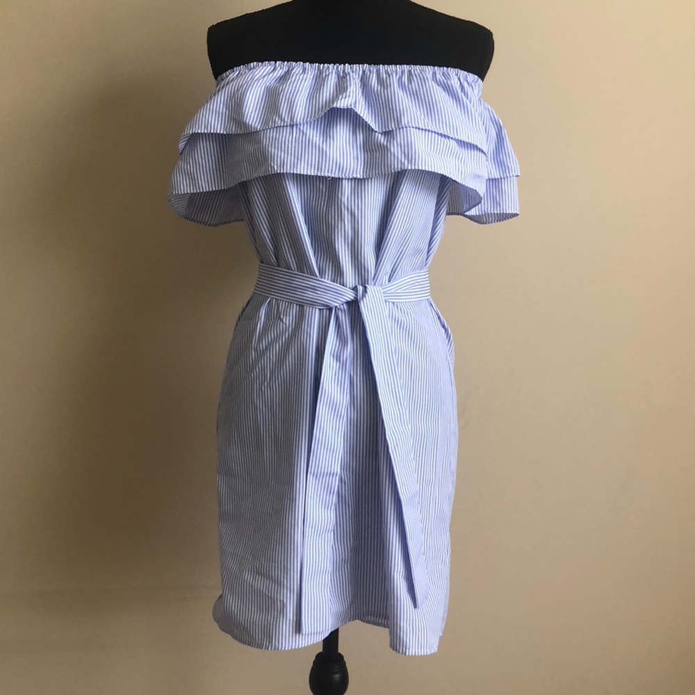 Summer Off the shoulder dress with belt